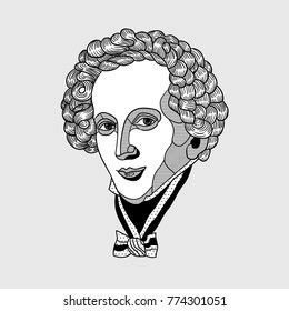 Jakob Ludwig Felix Mendelssohn Bartholdy Vector Stock Vector Royalty