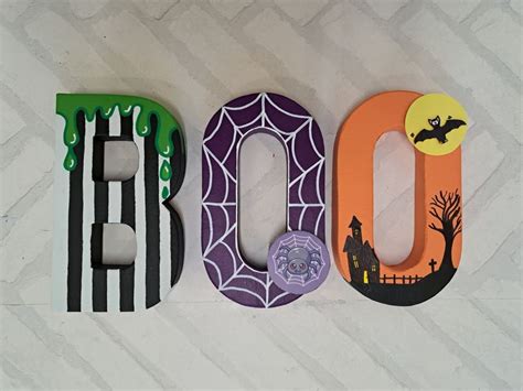 Halloween Boo Halloween Decor Spooky Boo Etsy Halloween Boo