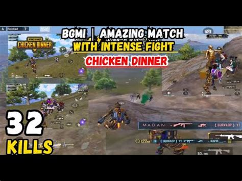 BGMI AMAZING MATCH WITH INTENSE FIGHT CHICKEN DINNER Suryaop Bgmi