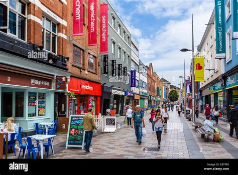 Shops And Cafes On Ann Street In The City Centre Belfast Northern