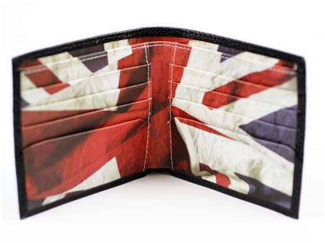 Ben Sherman Retro 60s Mod Leather Union Jack Wallet Black