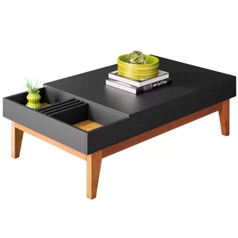 Mesa De Centro Vintage Moderna Ciprian Negro Promart