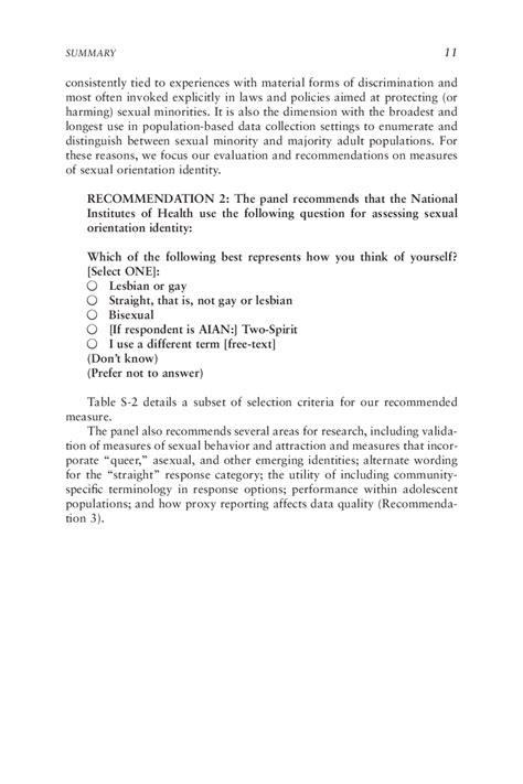 Summary Measuring Sex Gender Identity And Sexual Orientation The National Academies Press