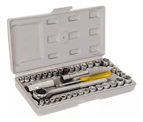 Kit Juego Copas Socket 40 Piezas 1 4 3 8 Ratchet Herramienta Cuotas