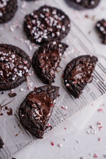 Easy Chewy Double Chocolate Peppermint Cookies Cake Babe