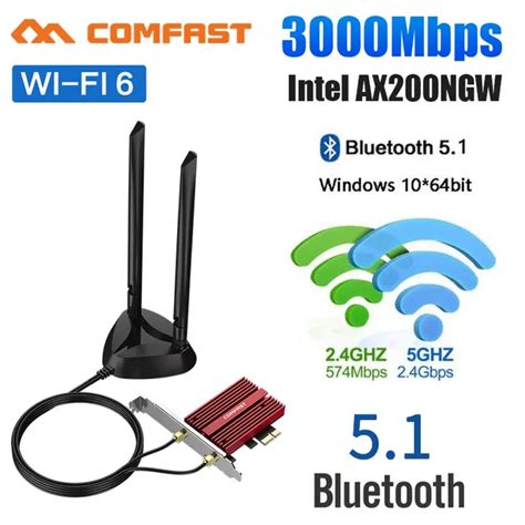 3000mbps Dual Band Wireless Desktop Pcie For Intel Ax200 Plus Card 802 11ax 2 4g 5ghz Bluetooth