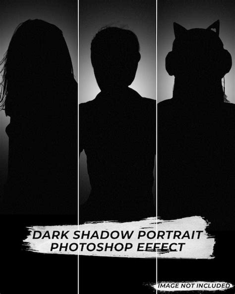 Premium Psd Dark Shadow Portrait Effect Template