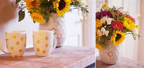 Diy Gold Polka Dot Mugs And Apple Cider Recipe The Inspired Room