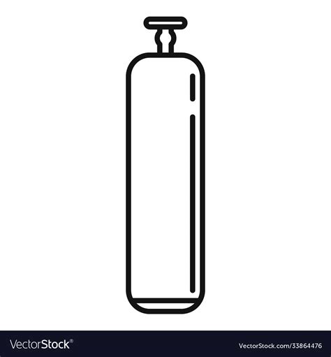 Gas Cylinder Tank Icon Outline Style Royalty Free Vector