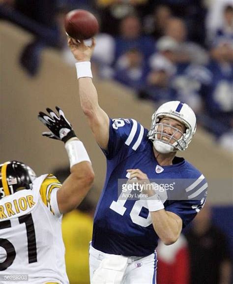 Peyton Manning Of The Indianapolis Colts Throws A Pass Against The