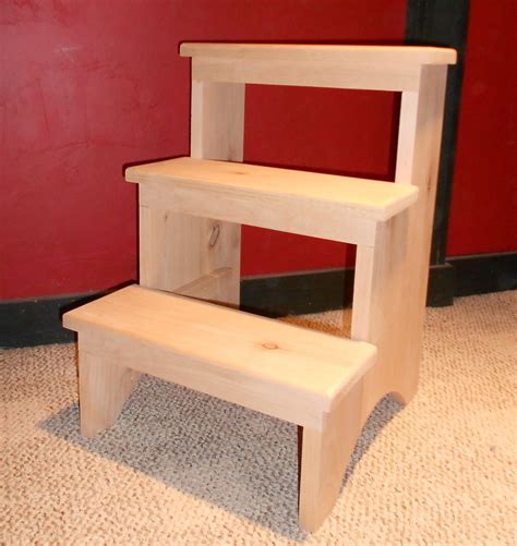 Rustic Alder 3 Step Stool By Emmersonwoodworks On Etsy