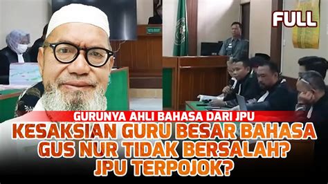 Full Guru Besar Ahli Bahasa Bikin Jpu Ciut Dikasih Kuliah Gratis