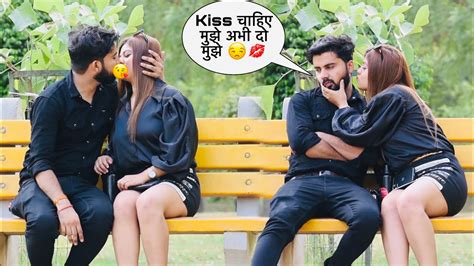 Kissing Prank On Boyfriend 💋😘 Prank Gone Wrong 😱 Crazy Sana Khan Youtube