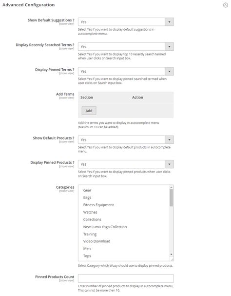 Advanced Configuration - Wizzy User Docs