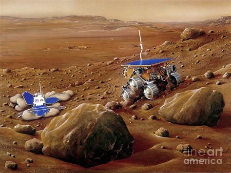 Mars Sojourner Rover On Mars Surface Photograph By Detlev Van