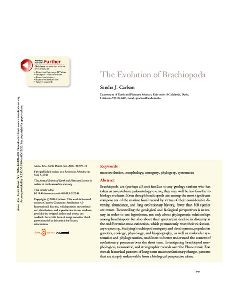 Pdf The Evolution Of Brachiopoda