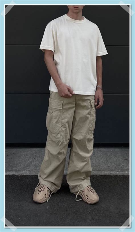 Mens Cargo Pants Outfit Street Style White Cargo Pants Outfit Street