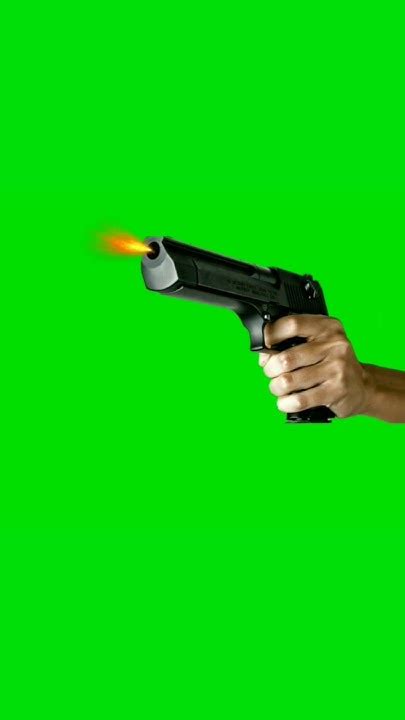 Hand Gun Shooting Green Screen Vfx Hd Videogunshotchallenge