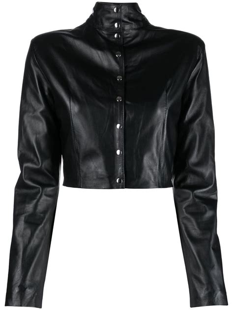 MANOKHI Miriam Cropped Jacket Black Editorialist