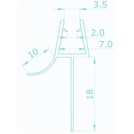 Sky Bathroom Bath Shower Screen Door Seal Strip For Mm Glass