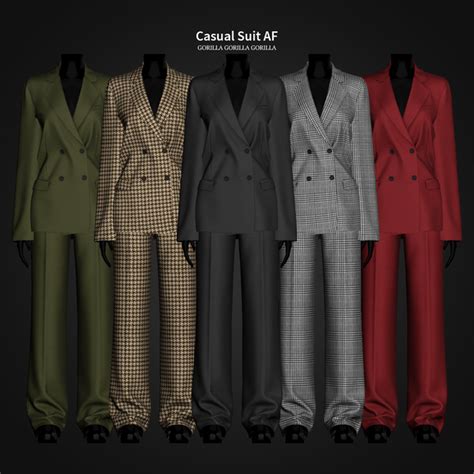 Casual Suit Af Gorilla Gorilla Gorilla Sims 4 Mods Clothes Sims 4