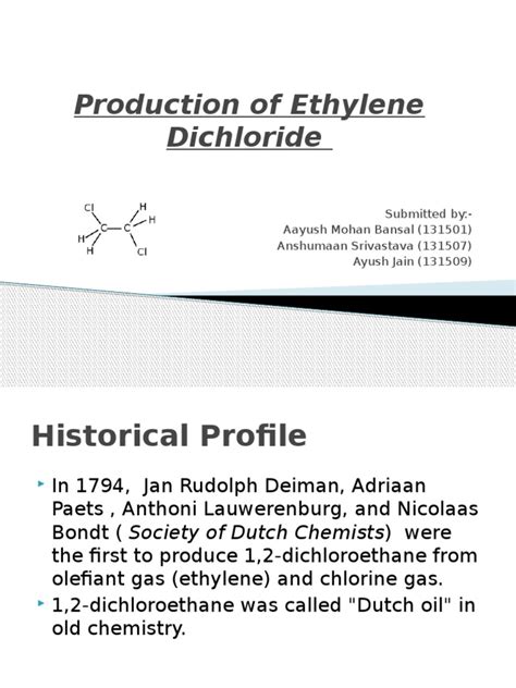 Ethylene Dichloride | Organic Compounds | Chemical Process Engineering