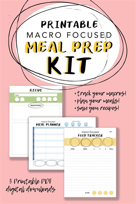 Macro Meal Planner Template Printable Word Searches