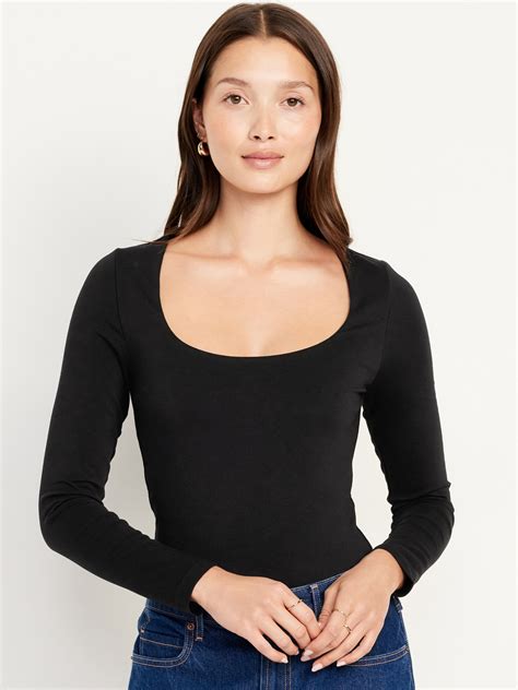 Women S Long Sleeve Bodysuits Old Navy