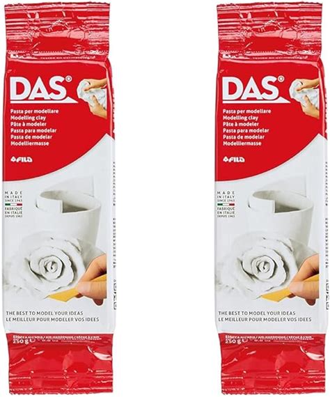 DAS 348100 lufthärtende Modelliermasse 250 g weiß Packung mit 2