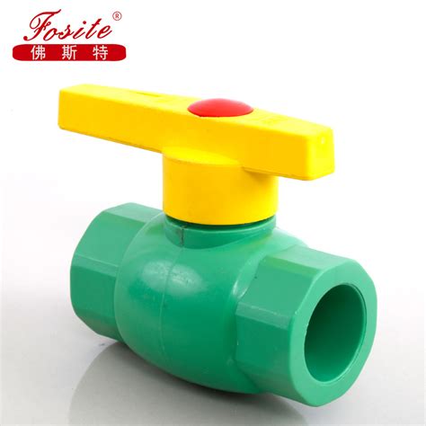 PPR Ball Valve Plastic Green Color 20 110mm Socket Tee Elbow Water Pipe