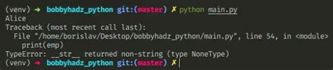 Typeerror Str Returned Non String Type Nonetype Bobbyhadz