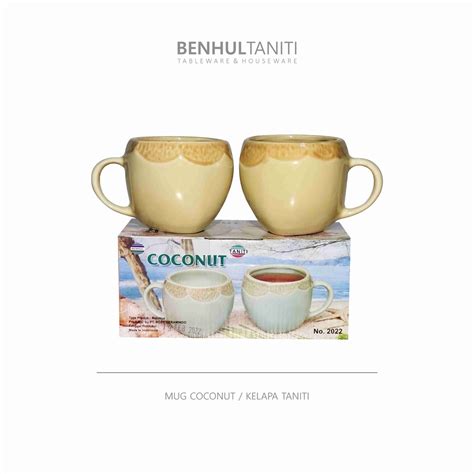 Jual MUG KERAMIK KELAPA COCONUT TANITI Shopee Indonesia