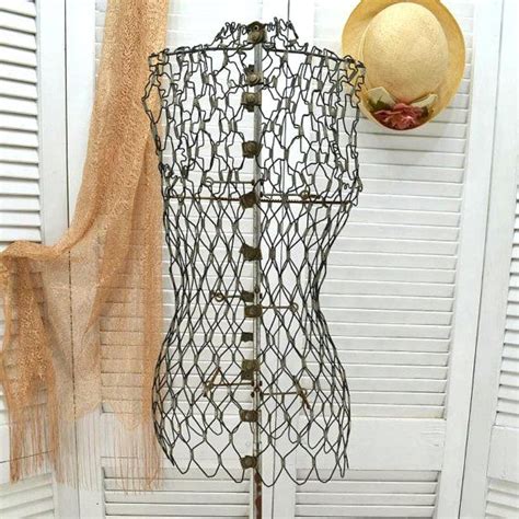 Vintage Wire Dress Form With Stand By Oldtimepickers On Etsy Wire