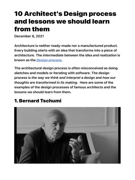 10 Architects Design Process And Lessons We Should Learn From Them