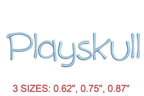 Playskull Embroidery Font Creative Fabrica