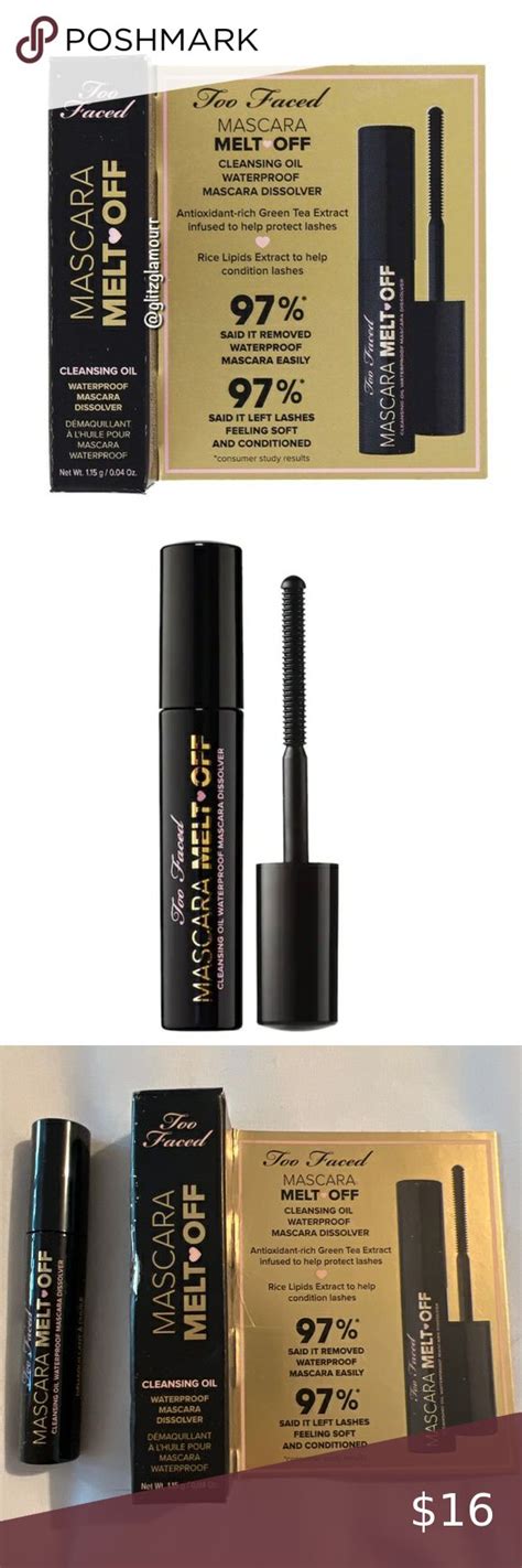 Too Faced Mascara Melt Off Mini Waterproof Mascara Remover Cleansing