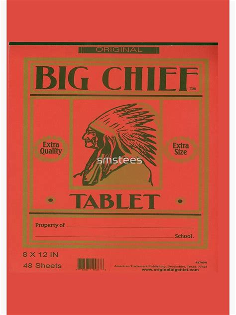 Big Chief Vintage Tablet Cover Journal For Sale By Smstees Redbubble