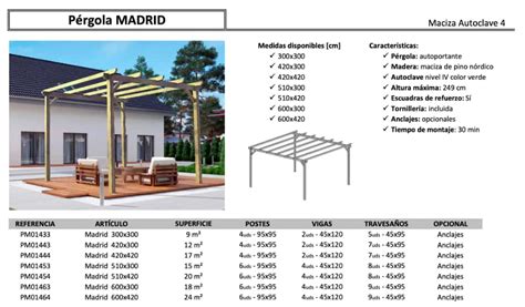 P Rgola De Madera Maciza Madrid