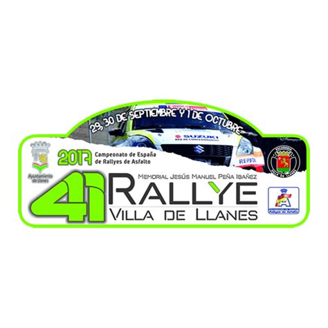 Pegatina Placa Rallye Villa De Llanes Pegatinea Rally