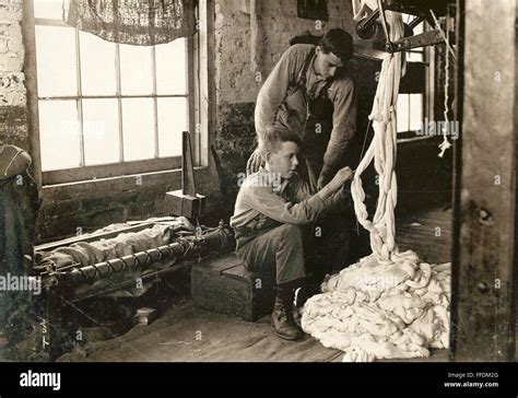 Hine Child Labor 1908 Nboy At A Warping Machine At The Clyde Cotton