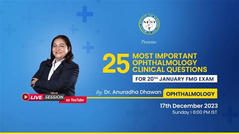 25 MOST IMPORTANT OPHTHALMOLOGY CLINICAL QUESTIONS FOR 20TH JAN FMG