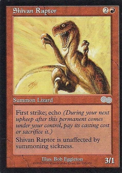 Shivan Raptor Magic The Gathering Edition Set Series Urzas Saga