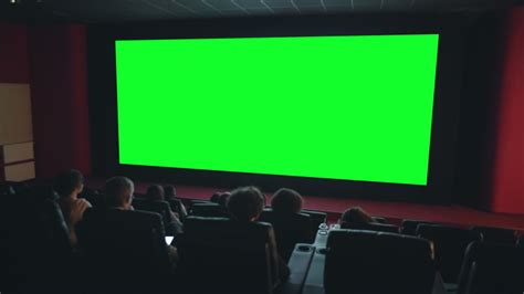 Blank movie theater screen with green screen… - Royalty Free Video