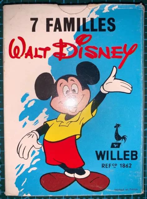 JEU DE CARTE Des 7 Familles Walt Disney Willeb 1862 Tbe EUR 3 00