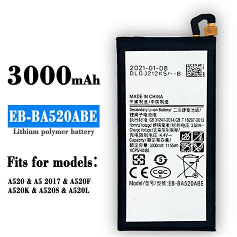 Orginal EB BA520ABE 3000mAh Battery For Samsung Galaxy A5 2017 Edition