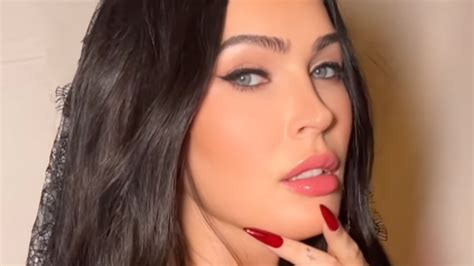Megan Fox Wore Black Lace Lingerie For Her First Maternity Look Glamour