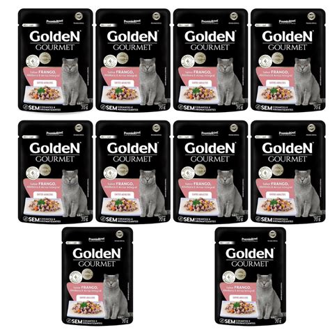 Kit Unid Golden Gourmet Gatos Adultos Frango G A Casa Do