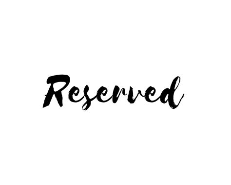 Free Printable Reserved Seating Signs For Your Wedding Off