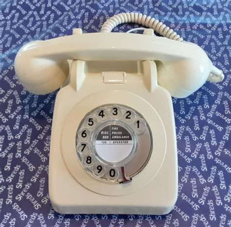 VINTAGE RETRO GPO 706F Rotary Dial Telephone Cream 1971 Refurbished