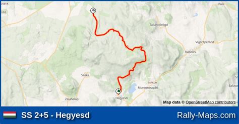 Ss Hegyesd Stage Map Rally Hungary Erc Rally Maps